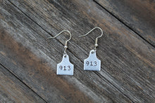 Load image into Gallery viewer, Custom Cow Tag Earrings
